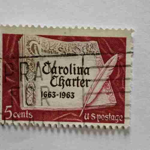 US POSTAGE 5cents , CAROLINA CHARTER STAMP