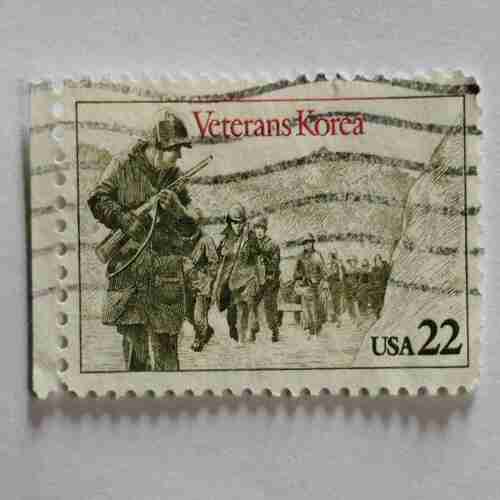 USA 22cent POSTAGE , VETERANS KOREA