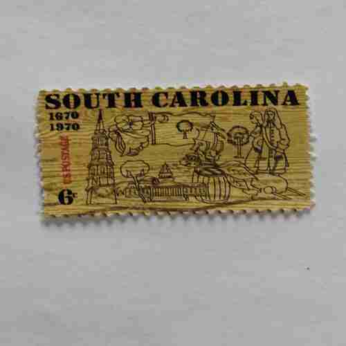 U.S.POSTAGE 6C , SOUTH CAROLINA 1670-1970