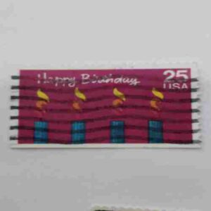 HAPPY BIRTHDAY , USA 25c POSTAGE STAMP