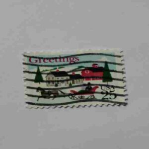 USA 25c POSTAGE STAMP , GREETINGS