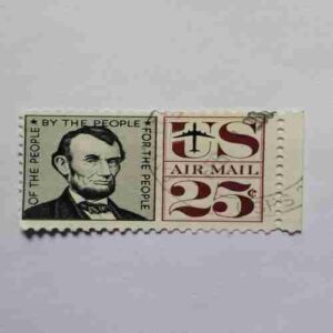 US AIR MALL POSTAGE 25c