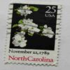 USA 25 , POSTAGE STAMP , NOVEMBER 21,1789, NORTH CAROLINA
