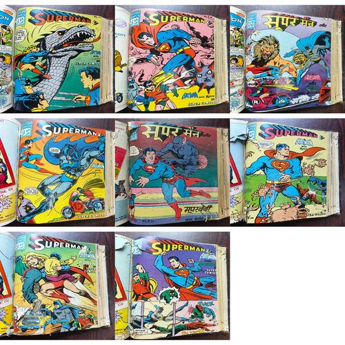 DC Superman Binding Comics 20 in 1 ( 1st Comics , Supermsn And Batman And Robin , Damade And Story Impact In Page No 1.2.3.4 , Uper Side ) ( 2an Comics , Superman And Green Arrow ) ( 3rd Comics , Superman And Microwave Man ) ( 4th Comics , Superman ) ( 5th Comics , Superman ) ( 6th Comics , Superman And Vartox ) ( 7th Comics , Superman , The Day The Earth Exploded ) ( 8th Comics , Superman ) ( 9th Comics , Superman , Father Natures Folly ) ( 10th Comics , Superman , The Kid Who Played Superman ) ( 11th Comics , Superman , Batman With Robin ) ( 12th Comics , Superman And Batman With Supergirl , Damage and Story Impact in Page No 27 to 34 ) ( 13th Comics , Superman , Batman And Robin Are Fighting A Monster , Damage and Story Impact in Page No 3 to 6 ) ( 14th Comics , Superman And Batman With Robin In Super Comics , Damage and Story Impact in Page No 27 to 34 ) ( 15th Comics , Superman And Batman With Robin In Super Comics Ma ) ( 16th Comics, Superman , The Mark Of A Citizen ) ( 17th Comics , Superman And Superbani , Damage and Story Impact in Page No 3 to 10 And 31 to 34 ) ( 18th comics , Superman And Batman With Robin , All Pages Are Damage And Story Impact In Some Pages ) ( 19th Comics , Superman And Batman With Robin , Damage and Story Impact in Page No 3 to 9 And 31 to 34 ) ( 20th Comics , Superman And Batman With Robin , Page Damage No 1 to 6 ANd Last Page )