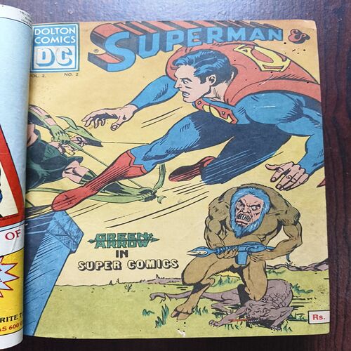 DC Superman Binding Comics 20 in 1 ( 1st Comics , Supermsn And Batman And Robin , Damade And Story Impact In Page No 1.2.3.4 , Uper Side ) ( 2an Comics , Superman And Green Arrow ) ( 3rd Comics , Superman And Microwave Man ) ( 4th Comics , Superman ) ( 5th Comics , Superman ) ( 6th Comics , Superman And Vartox ) ( 7th Comics , Superman , The Day The Earth Exploded ) ( 8th Comics , Superman ) ( 9th Comics , Superman , Father Natures Folly ) ( 10th Comics , Superman , The Kid Who Played Superman ) ( 11th Comics , Superman , Batman With Robin ) ( 12th Comics , Superman And Batman With Supergirl , Damage and Story Impact in Page No 27 to 34 ) ( 13th Comics , Superman , Batman And Robin Are Fighting A Monster , Damage and Story Impact in Page No 3 to 6 ) ( 14th Comics , Superman And Batman With Robin In Super Comics , Damage and Story Impact in Page No 27 to 34 ) ( 15th Comics , Superman And Batman With Robin In Super Comics Ma ) ( 16th Comics, Superman , The Mark Of A Citizen ) ( 17th Comics , Superman And Superbani , Damage and Story Impact in Page No 3 to 10 And 31 to 34 ) ( 18th comics , Superman And Batman With Robin , All Pages Are Damage And Story Impact In Some Pages ) ( 19th Comics , Superman And Batman With Robin , Damage and Story Impact in Page No 3 to 9 And 31 to 34 ) ( 20th Comics , Superman And Batman With Robin , Page Damage No 1 to 6 ANd Last Page )