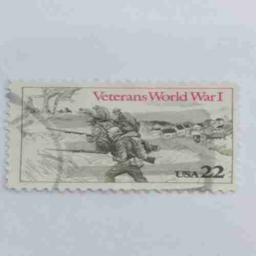 USA 22 , VETERANS WORLD WAR 1 POSTAGE STAMP