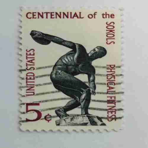 UNITED STATES POSTAGE 5CENTS , PHYSICAL FITNESS