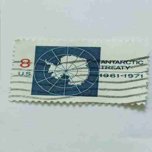 U.S.POSTAGE 8C , ANTARCTIC TREATY 1961-1971