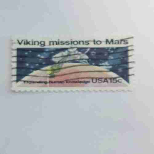 USA 15c POSTAGE STAMP , VIKING MISSIONS TO MARS
