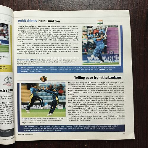 Sportstar ( June 2019 )