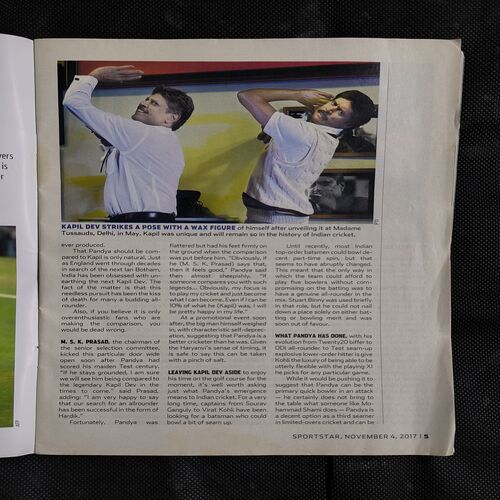 SportStar ( Saturday , 4 November , 2017 )