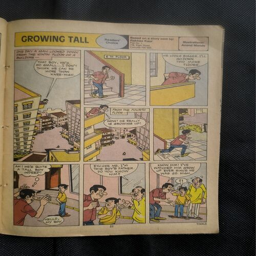 Tinkle no-211 ( Page no-1,2 Big Cut And Story Impact )