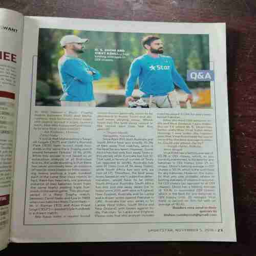 Sportstar ( With Poster ) ( November 5 , 2016 )