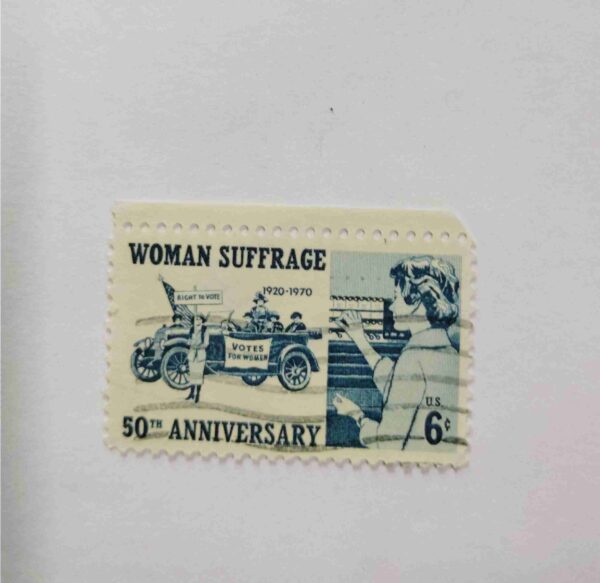 Document 6_11 U.S 6cent POSTAGE , WOMAN SUFFRAGE 1920 - 1970 , 50TH ANNIVERSARY , RIGHT TO VOTE ,VOTE FOR WOMEN