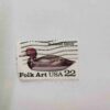 U.S.A 22cent POSTAGE , ( FOLK ART ) REDHEAD DECOY