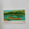 U.S.A 22cent POSTAGE , CAMP FIRE , CANOE YOUTH PROGRAM 1985