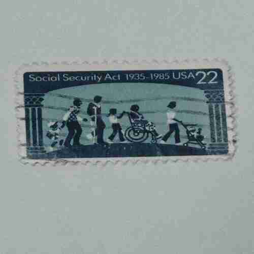 SOCIAL SECURITY ACT 1935-1985 USA 22 ,POSTAGE STAMP