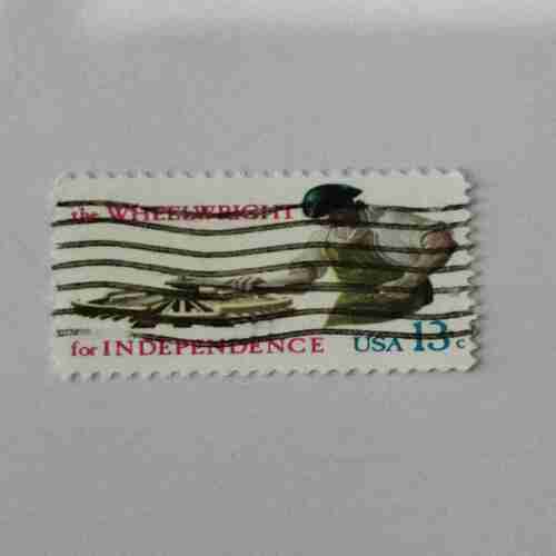 Document 9_31 USA 13c POSTAGE , THE WHEELWRIGHT FOR INDEPENDENCE