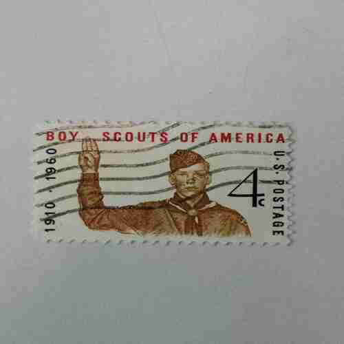 U.S POSTAGE ,4CENTS ,1910-1960 BOY SCOUTS OF AMERICA
