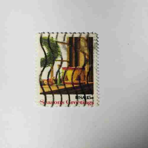 USA 15c POSTAGE STAMP , SEASONS GREETINGs