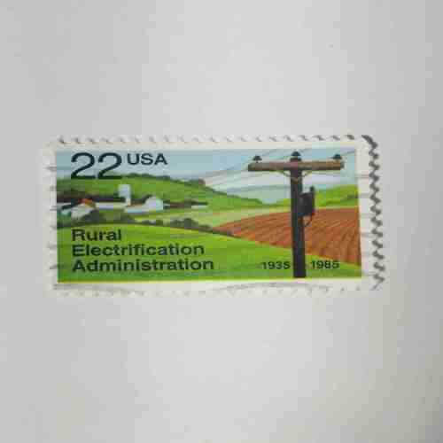 USA 22 POSTAGE STAMP , RURAL ELECTRIFICATION ADMINISTRATION