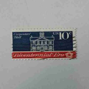 US 10c POSTAGE , CARPENTERS HAAL , BICENTENNIAL ERA