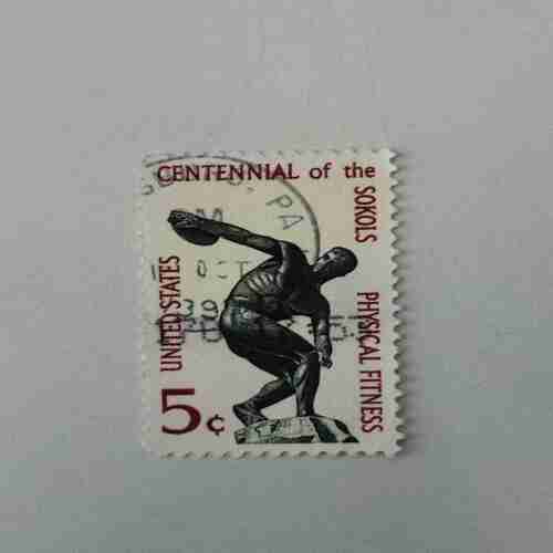 UNITED STATES POSTAGE ,5CENTS , PHYSICAL FITNESS