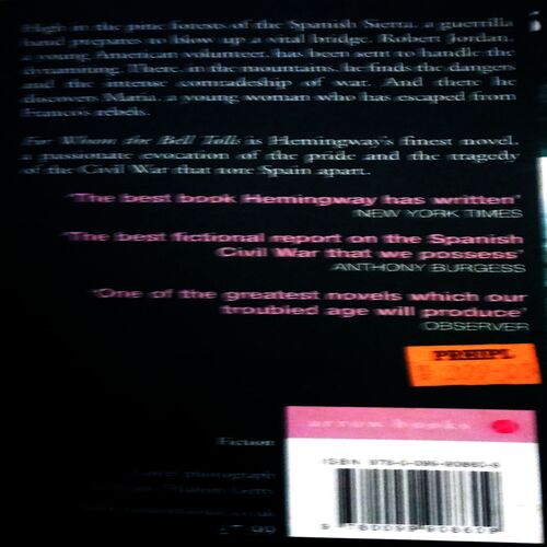 For Whom The Bell Tolls (By =Ernest hemingway ) ,(Total pages=490 )