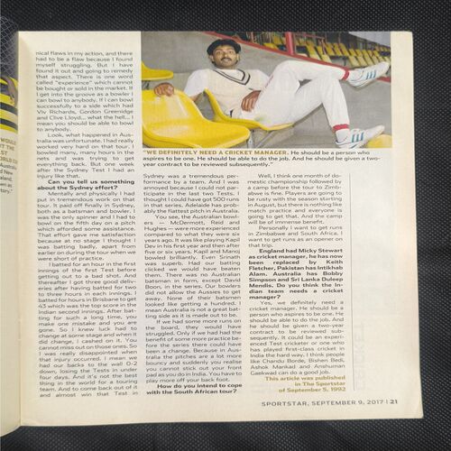 SportStar ( Saturday , 9 September , 2017 )