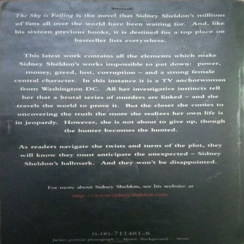 The sky is Falling (By = Sidney Sheldon ) ,(Total pages=317 )