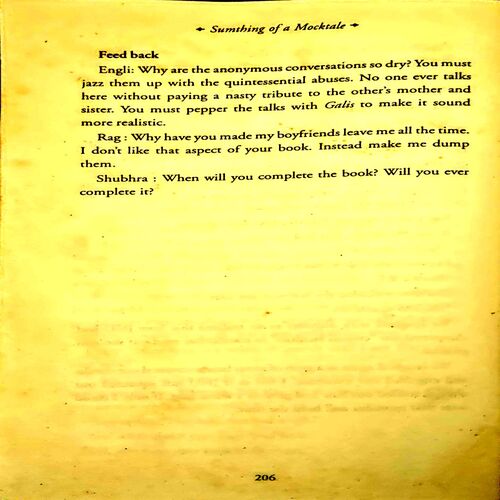 Sumthing of a Mocktale (pages 206) (By Soma Das)