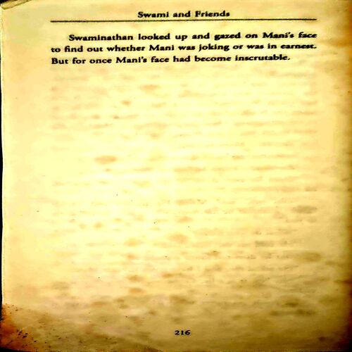 Document 21_86 Swami and Friends (pages 216) (By R K Narayan)