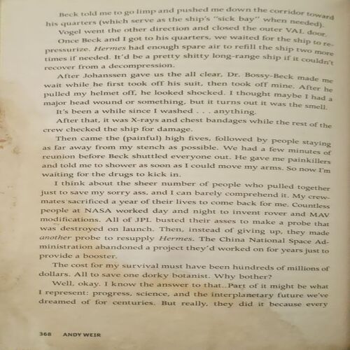 The Martian (pages 368)