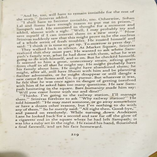 Mr. Sampath (pages 220) (By RK Narayan)