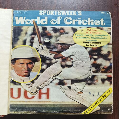 Sportsweeks World Of Cricket Binding Magazine 7 in 1 ( 1st Magazine Jan - Mar 1984 ) ( 2nd Magazine Apr - Jun 1984 ) ( 3th Magazine July - Sept 1984 ) ( 4th Magazine September 1985 ) ( 5th Magazine October 1985 ) ( 6th Magazine November 1985 ) ( 7th Magazine December 1985 )