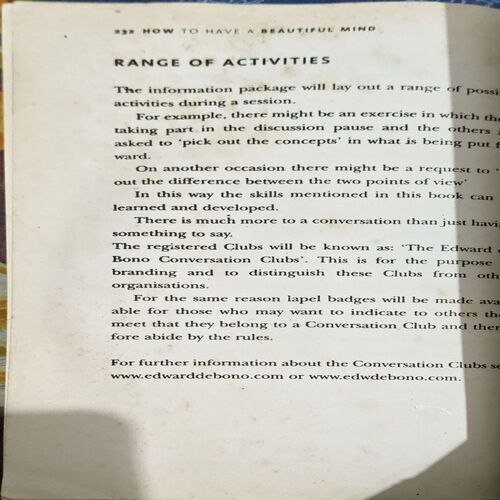 Document 23_7 How To Have A Beautiful Mind (pages 236) (By Edward De Bono)