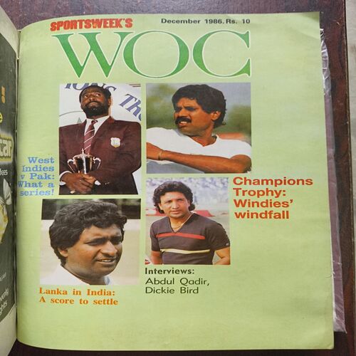 Sportsweeks World Of Cricket 11 in 1 Binding Magazine ( 1st Magazine January 1986 ) ( 2nd Magazine February 1986 ) ( 3rd Magazine March 1986 ) ( 4th Magazine April 1986 ) ( 5th Magazine May 1986 ) ( 6th Magazine July 1986 ) ( 7th Magazine August 1986 ) ( 8th Magazine September 1986 ) ( 9th Magazine October 1986 ) ( 10th Magazine, November 1986 ) ( 11th Magazine , December 1986 )