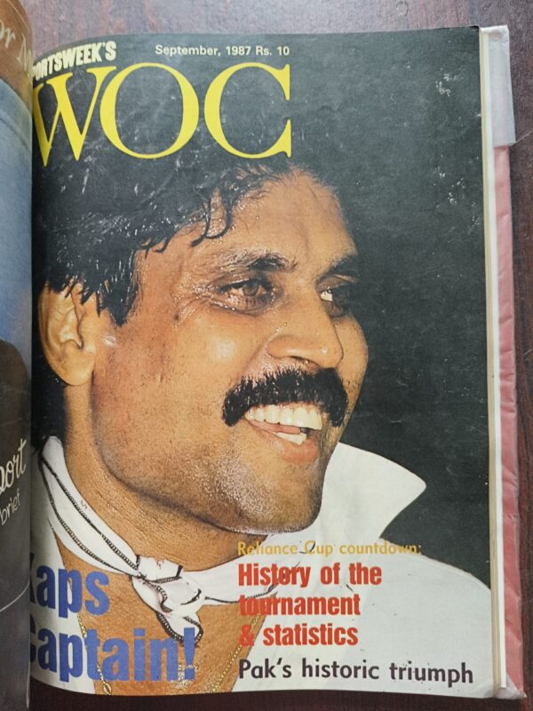 Sportsweeks World Of Cricket Binding Magazine 9 in 1 ( 1st Magazine , January 1987 ) ( 2nd Magazine , February 1987 ) ( 3rd Magazine , March 1987 ) ( 4th Magazine , May 1987 ) ( 5th Magazine , June 1987 ) ( 6th Magazine , July 1987 ) ( 7th Magazine , August 1987 ) ( 8th Magazine , September 1987 ) ( 9th Magazine , November 1987 )