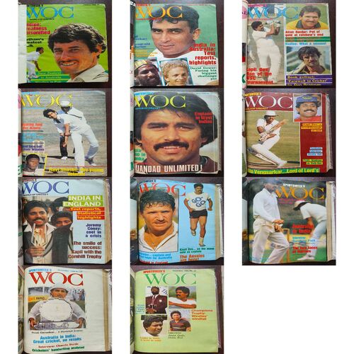 Sportsweeks World Of Cricket 11 in 1 Binding Magazine ( 1st Magazine January 1986 ) ( 2nd Magazine February 1986 ) ( 3rd Magazine March 1986 ) ( 4th Magazine April 1986 ) ( 5th Magazine May 1986 ) ( 6th Magazine July 1986 ) ( 7th Magazine August 1986 ) ( 8th Magazine September 1986 ) ( 9th Magazine October 1986 ) ( 10th Magazine, November 1986 ) ( 11th Magazine , December 1986 )