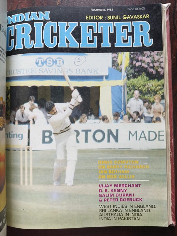 Indian Cricket Binding Magazine 6 in 1 ( 1st Magazine , October 1983 ) ( 2nd Magazine , May - June 1984 ) ( 3rd Magazine , July 1984 ) ( 4th Magazine , August - September 1984 ) ( 5th Magazine , November 1984 ) ( 6th Magazine , January 1985 )