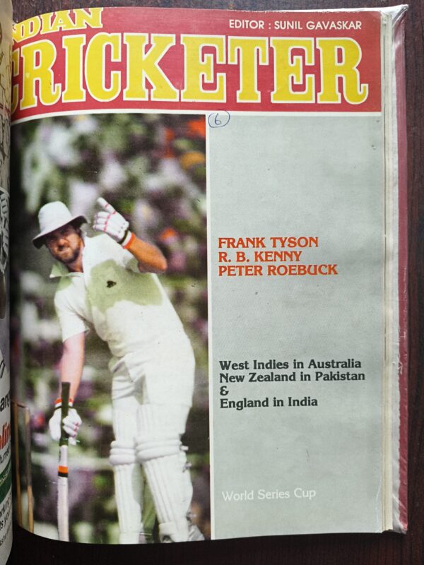 Indian Cricket Binding Magazine 6 in 1 ( 1st Magazine , October 1983 ) ( 2nd Magazine , May - June 1984 ) ( 3rd Magazine , July 1984 ) ( 4th Magazine , August - September 1984 ) ( 5th Magazine , November 1984 ) ( 6th Magazine , January 1985 )
