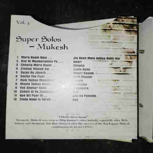 Document 6_45 MUKESH , THE IMMORTAL COLLECTION , 5 VCD PACK , VOL 1,2,3,4,5 , EACH VOL 12 SONG