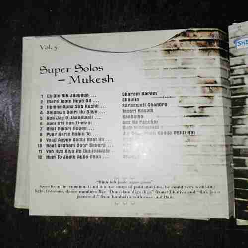 Document 6_49 MUKESH , THE IMMORTAL COLLECTION , 5 VCD PACK , VOL 1,2,3,4,5 , EACH VOL 12 SONG