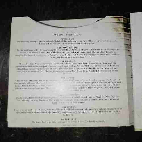 Document 6_51 MUKESH , THE IMMORTAL COLLECTION , 5 VCD PACK , VOL 1,2,3,4,5 , EACH VOL 12 SONG
