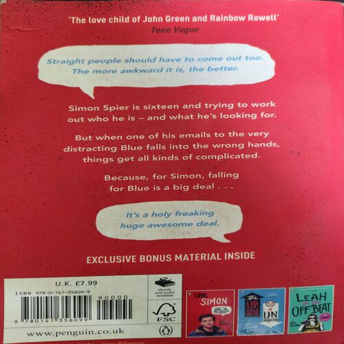 Document_35 Simon vs the Homo sapiens Agenda ( By = Becky Albertalli ) ( No. of pages = 303 )