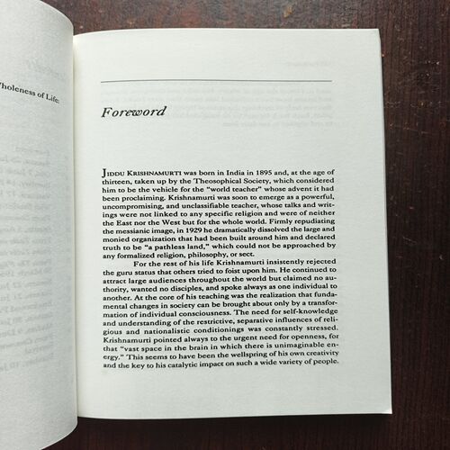On Living And Dying ( J . Krishnamurti ) Total Page =142