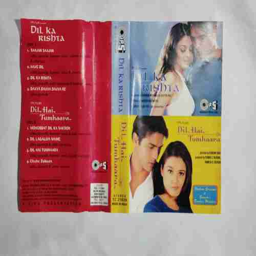 AUDIO CASSETTES ;DIL KA RISHTA & DIL HAI TUMHAARA