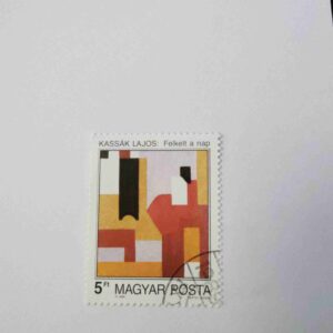 Document 4_1 KASSAK LAJOS : FELKELT A NAP 5Ft POSTAGE , MAGYAR POSTA 1989 STAMP