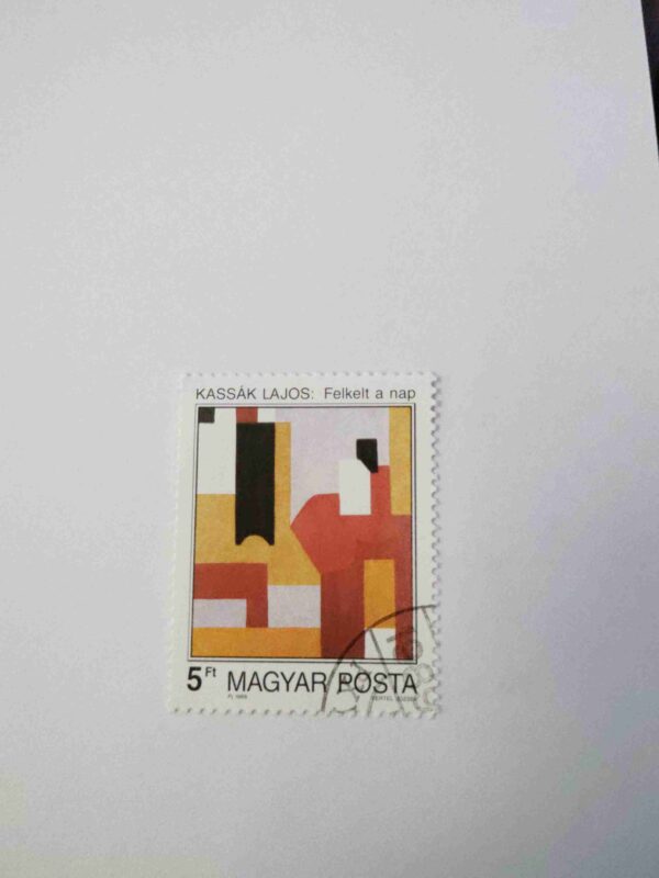Document 4_1 KASSAK LAJOS : FELKELT A NAP 5Ft POSTAGE , MAGYAR POSTA 1989 STAMP