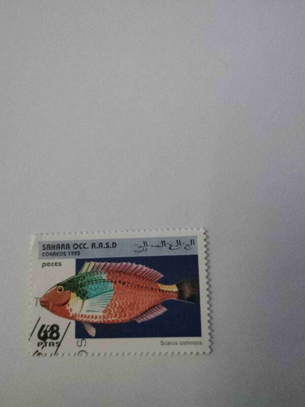 Document 4_19 SAHARA OCC. R.A.S.D. 68PTAS POSTAGE , CORREOS ( PECES ) 1995 STAMP